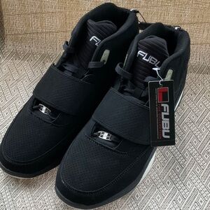 FUBU The Collection Men’s Black Mid-Top Sneakers with Velcro Strap Size 12 NWT